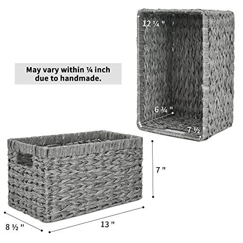 GRANNY SAYS Bundle of 3 Sets Wicker Storage Baskets for Organizing Pantry