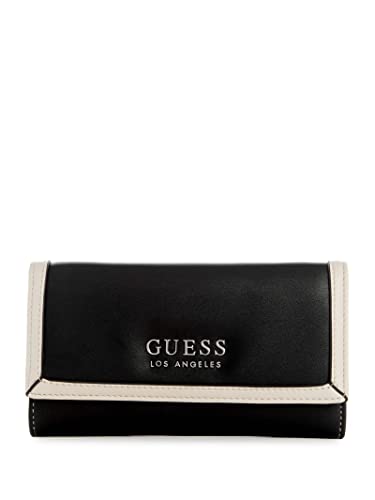 GUESS Factory Women's Milena Color-Block Slim Clutch Black Wallet