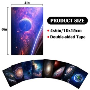 MAHIOYI Starry Sky Wall Collage Kit Aesthetic Pictures Galaxy Poster Space Room Decor Gift for Boys Girls, 50pcs 4x6in