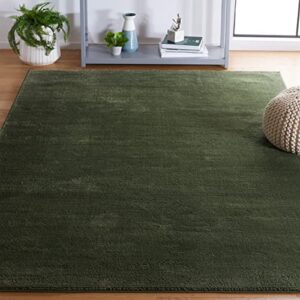 safavieh revive collection 6’7″ x 6’7″ square green rev102y non-shedding solid area rug