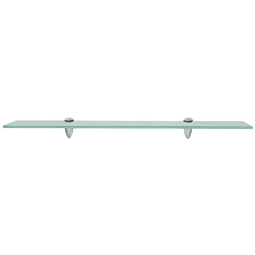 GOLINPEILO Floating Shelf Tempered Clear Glass for Living Room, Bedroom, Bathroom 27.6"x7.9" Glass Thickness: 0.3"