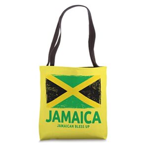 jamaican flag idea for women with jamaica roots tote bag