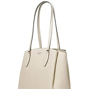 Kate Spade Monet Large Leather Triple Compartment Tote Shoulder Bag Purse Handbag (Light Sand)