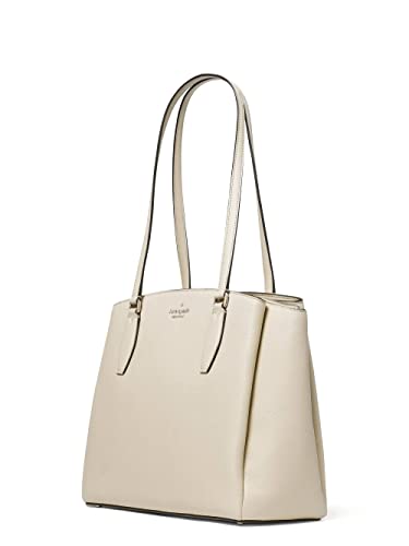 Kate Spade Monet Large Leather Triple Compartment Tote Shoulder Bag Purse Handbag (Light Sand)