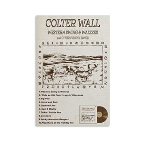 western swing & waltzes and other punchy songs colter wall posters for room aesthetic 90s music cover poster canvas wall art canvas poster bedroom decoration landscape office valentine’s birthday gift