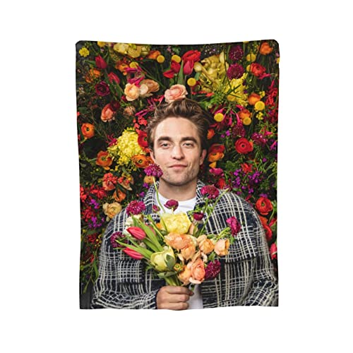 Robert Pattinson Blankets Soft and Warm Throw Blanket Ultra-Soft Micro Blanket Lightweight Blankets 60"x50"