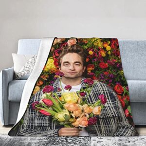 Robert Pattinson Blankets Soft and Warm Throw Blanket Ultra-Soft Micro Blanket Lightweight Blankets 60"x50"