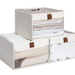 StorageWorks Storage Bins for Organizing, Decorative Storage Baskets for Shelves