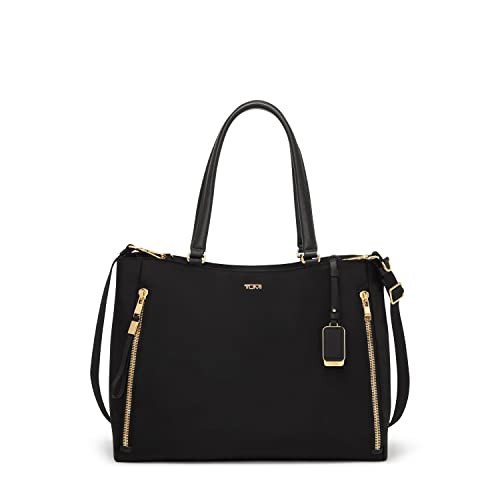 TUMI Voyageur Valetta Large Tote - Black/Gold