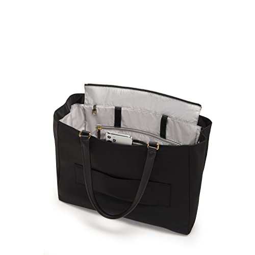 TUMI Voyageur Valetta Large Tote - Black/Gold