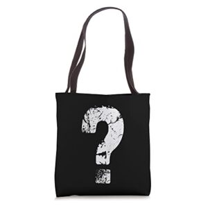 funny punctuation ? cool vintage question mark – white tote bag