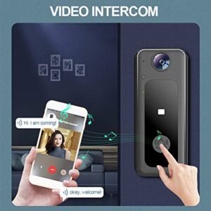 Ring Doorbell Camera Wireless with HD Video, 130° View, Electrical Equipment, Ring Video Doorbell with Night Vision,Two Way Audio,Home Security System, Rechargeable WiFi Doorbell