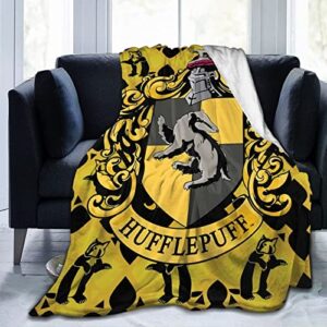 digood huffle-puff blanket micro fleece throw blanket soft cozy blankets for bed couch living room 60 x 50 inch, 60’x50′