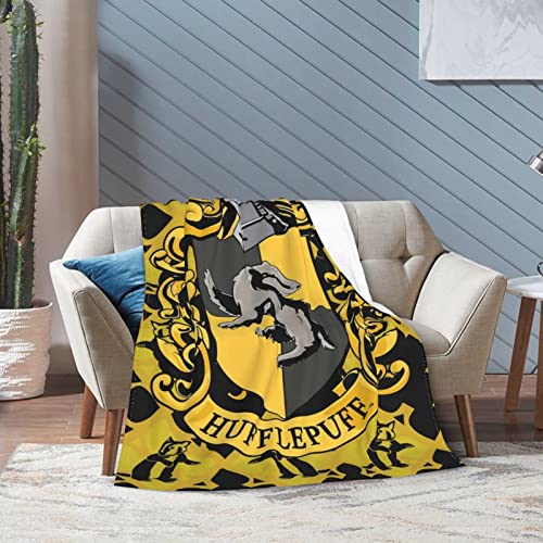 DIGOOD Huffle-Puff Blanket Micro Fleece Throw Blanket Soft Cozy Blankets for Bed Couch Living Room 60 X 50 Inch, 60'x50'