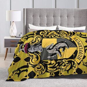 DIGOOD Huffle-Puff Blanket Micro Fleece Throw Blanket Soft Cozy Blankets for Bed Couch Living Room 60 X 50 Inch, 60'x50'