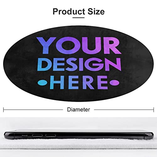 Custom Rug Personalized Your Own Image Text Photo Welcome Doormat Area Rugs Floor Mat Non Slip Carpet for Foyer Front Porch Back Door Black 24 in