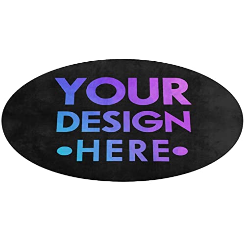 Custom Rug Personalized Your Own Image Text Photo Welcome Doormat Area Rugs Floor Mat Non Slip Carpet for Foyer Front Porch Back Door Black 24 in