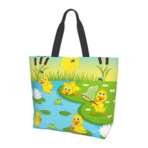 gelxicu cute duck shoulder tote bags duck casual bag cute animal shoulder handbags grocery bags