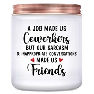 funny coworker gifts for women men- coworker leaving gifts- new job, going away, retirement, farewell, white elephant gifts, birthday gift for co-worker friends, lavender candles
