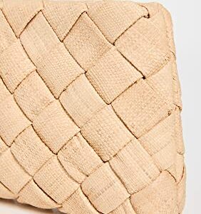 Loeffler Randall Women's Aviva Woven Puff Clutch, Natural, Tan, One Size