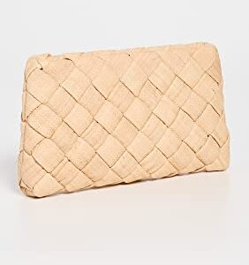 Loeffler Randall Women's Aviva Woven Puff Clutch, Natural, Tan, One Size