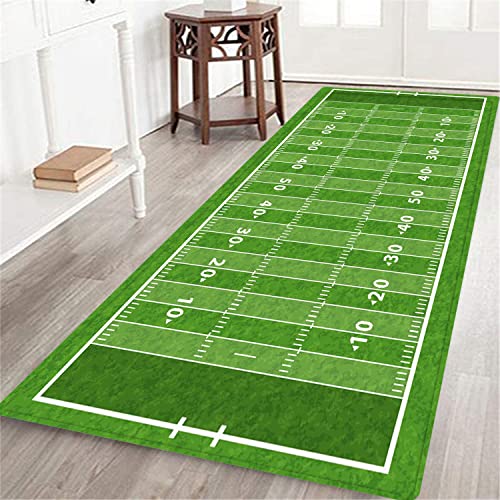 Large Area Rugs, Sports American Football Field,Runner Rug Floor Non-Slip Door Mats Floor Carpet Floor Mat Door Rugs for Hallway Living Room Bedroom