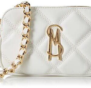 Steve Madden Daisy Quilted Crossbody, White