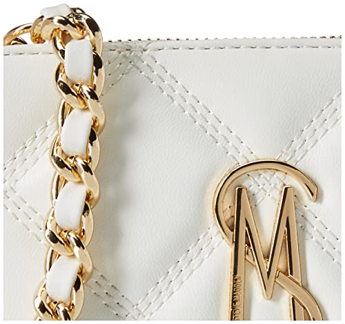 Steve Madden Daisy Quilted Crossbody, White