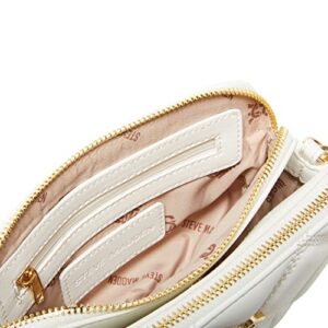 Steve Madden Daisy Quilted Crossbody, White