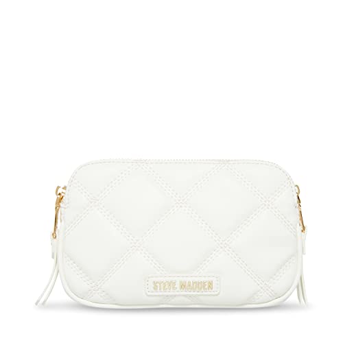 Steve Madden Daisy Quilted Crossbody, White