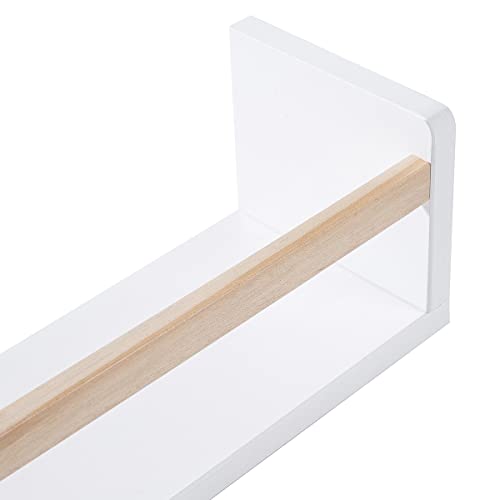 AZSKY Nursery Wall Décor Shelves White Floating Bookshelves for Baby and Kids Room 16 Inch Book Organizer Storage Ledge Long Display Floating Shelves for Toys CDs Dolls Picture Frames a Set of 3