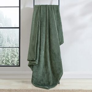 Eddie Bauer- Throw Blanket, Ultra Soft Plush Home Décor, All Season Bedding (Ultra Lux Solid Green, 50 x 60)