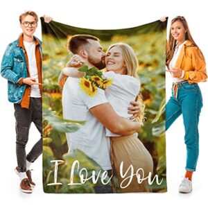 eastarts custom blankets with photo, personalized photo blankets using my own photo, customized blankets with picture, personalized gifts for women men, personalized couples gifts for valentines day