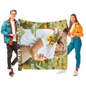 EastArts Custom Blankets with Photo, Personalized Photo Blankets Using My Own Photo, Customized Blankets with Picture, Personalized Gifts for Women Men, Personalized Couples Gifts for Valentines Day