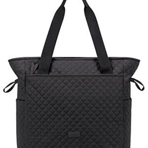 BAGSMART Quilted Tote Bag, Top Handle Handbags for Women, Shoulder Bag, Durable Carry Handles, Machine Washable, 25L Large Hobo Bag for Work, School, Travel