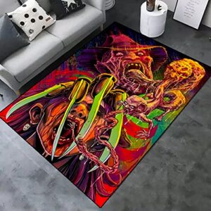 horror rug thickened non-slip locking edge large size customized area rug, horror mats carpet decoration for the bedroom living room dormitory 24×36 inch,13