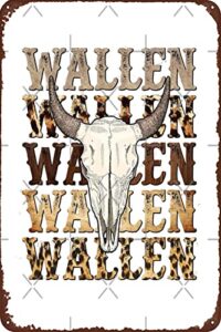wasubea metal tin sign morgan wallen country music metal poster home bar pub man cave wall decor 8x12 inch