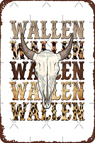 WASUBEA Metal Tin Sign Morgan Wallen Country Music Metal Poster Home Bar Pub Man Cave Wall Decor 8X12 Inch