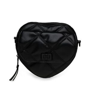 Steve Madden Lover Heart Crossbody, Black/Black