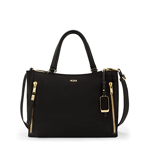 TUMI Voyageur Valetta Medium Tote - Black/Gold