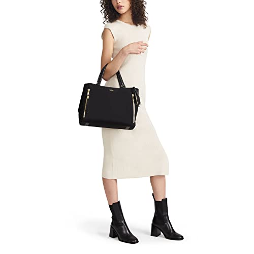 TUMI Voyageur Valetta Medium Tote - Black/Gold