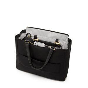 TUMI Voyageur Valetta Medium Tote - Black/Gold