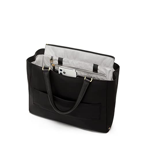 TUMI Voyageur Valetta Medium Tote - Black/Gold