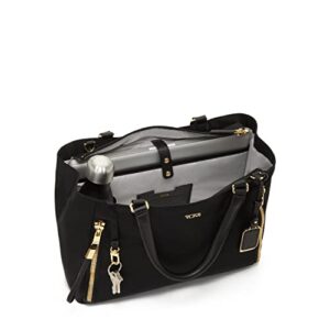 TUMI Voyageur Valetta Medium Tote - Black/Gold