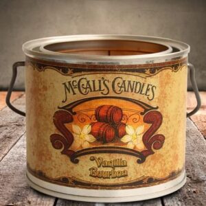 McCall's Candles | Vanilla Bourbon Highly Scented & Long Lasting | Metal Antique Can | Hand-Painted Label Artwork| Premium Wax & Fragrance | Made in The USA | 22 oz
