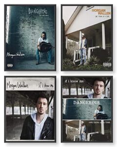 izoomihome morgan poster wallen music album cover limited edition posters, music posters (set of 4, 8in x 10in, unframed) (morgan poster)