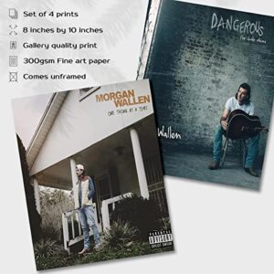 IZOOMIHOME Morgan Poster Wallen Music Album Cover Limited Edition Posters, Music Posters (Set of 4, 8in x 10in, Unframed) (Morgan Poster)