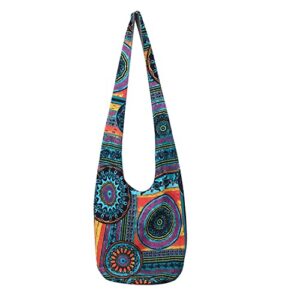 crossbody bags for women canvas hippie hobo bags large shoulder bag retro sling cross body handmade handbags,blue purple