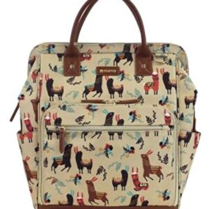 Maevn ReadyGO Water-Resistant Clinical Tote Backpack in New Llama (Beige Llama)