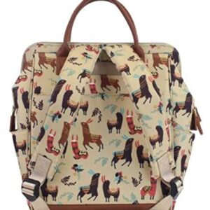 Maevn ReadyGO Water-Resistant Clinical Tote Backpack in New Llama (Beige Llama)